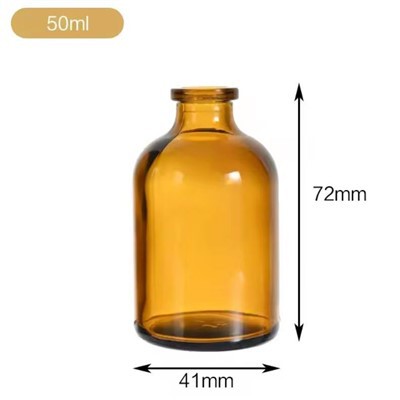 50 ml klart glass hetteglass 20 mm